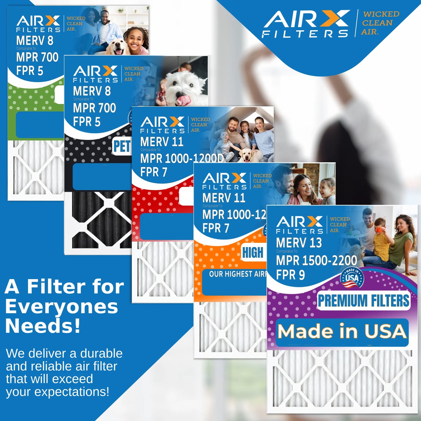 & 7 FPR with Premium Compatible Filter FILTERS 1 MERV by Furnace Comparable 1200 Made Aprilaire 11 CLEAN Filter Filter USA MPR AIR. WICKED 16x28x6 to Single 401 AIRX Air 16x28x6 1000, MPR